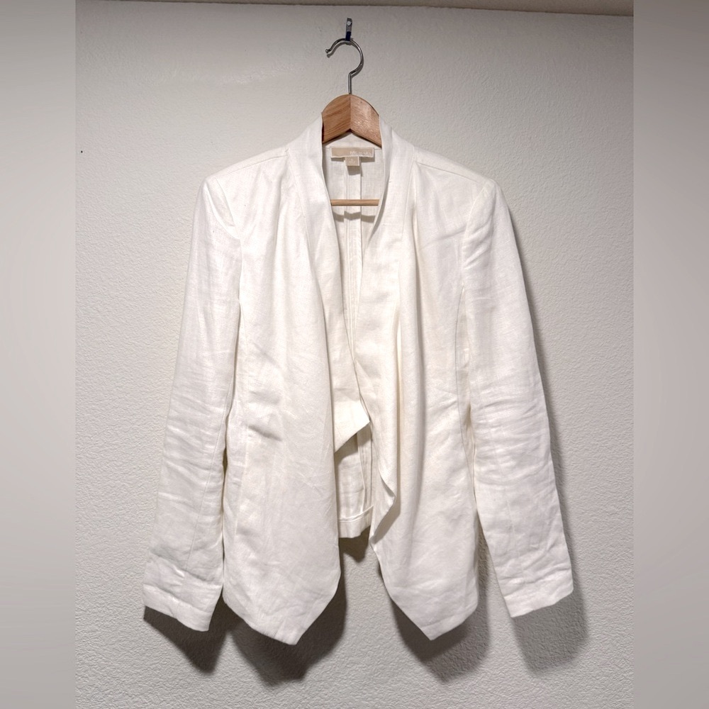 MICHAEL KORS Linen Draped Blazer